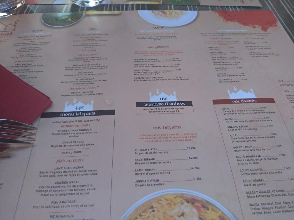 Restaurant Le Maharaja - Menu Image 4
